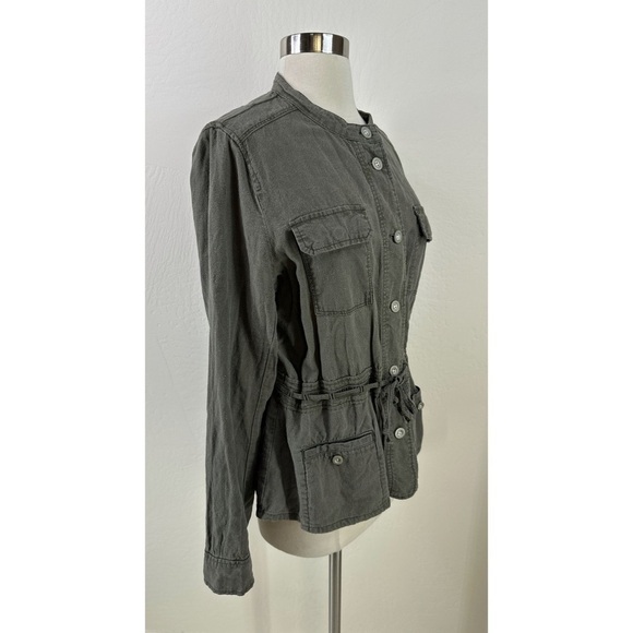 Maurice’s Military Linen Long Sleeve Button Dowm Jacket - Picture 2 of 12